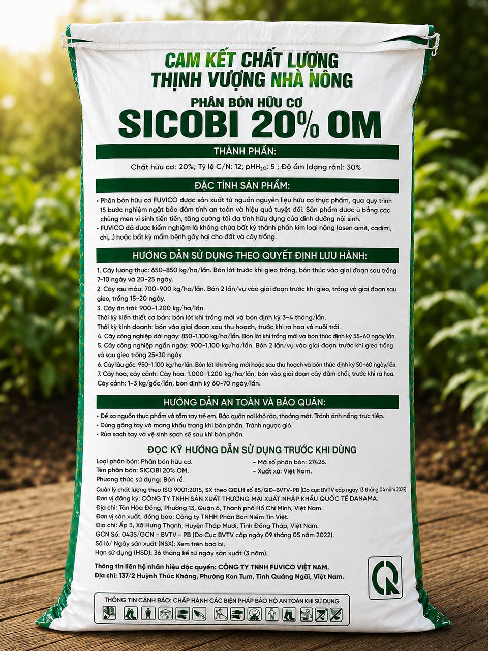 Phân bón hữu cơ SICOBI 20% OM - FUVICO 1